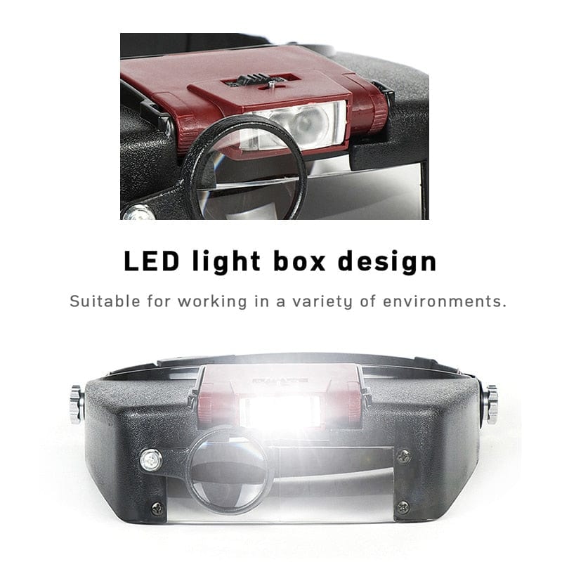 Loupe frontale avec éclairage led