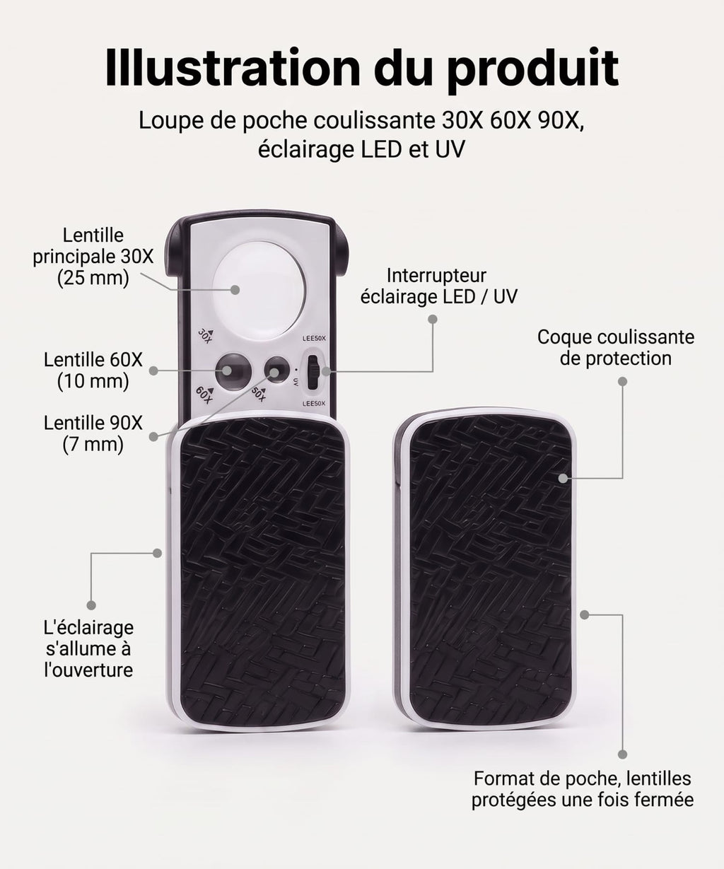 Lampe-Loupe de Poche