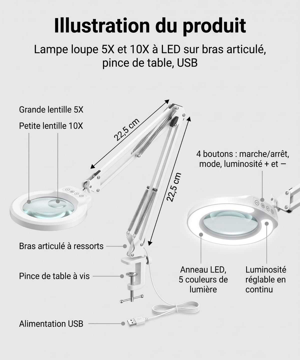 Lampe Loupe Professionnelle Esthétique