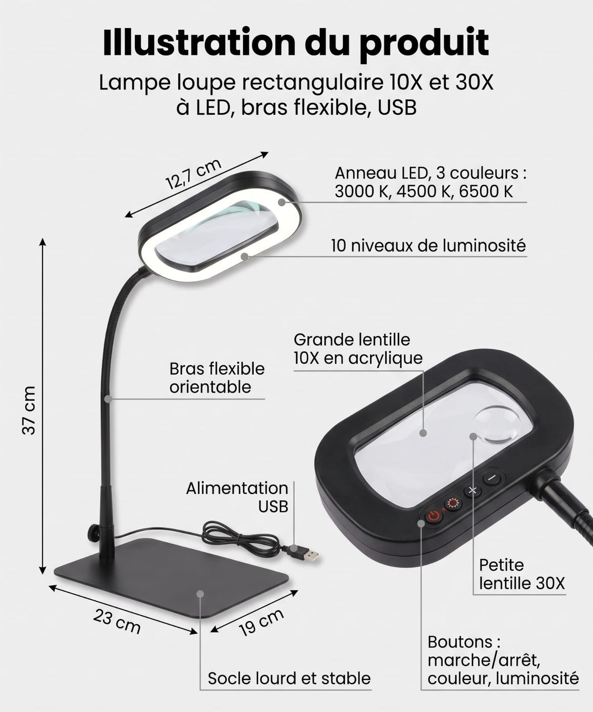 Lampe Loupe avec LED