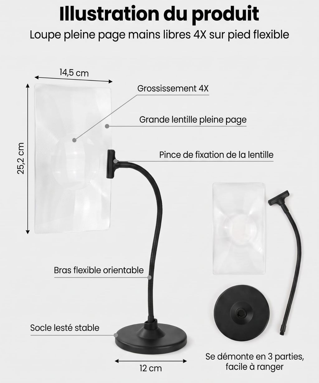 Loupe de lecture à poser