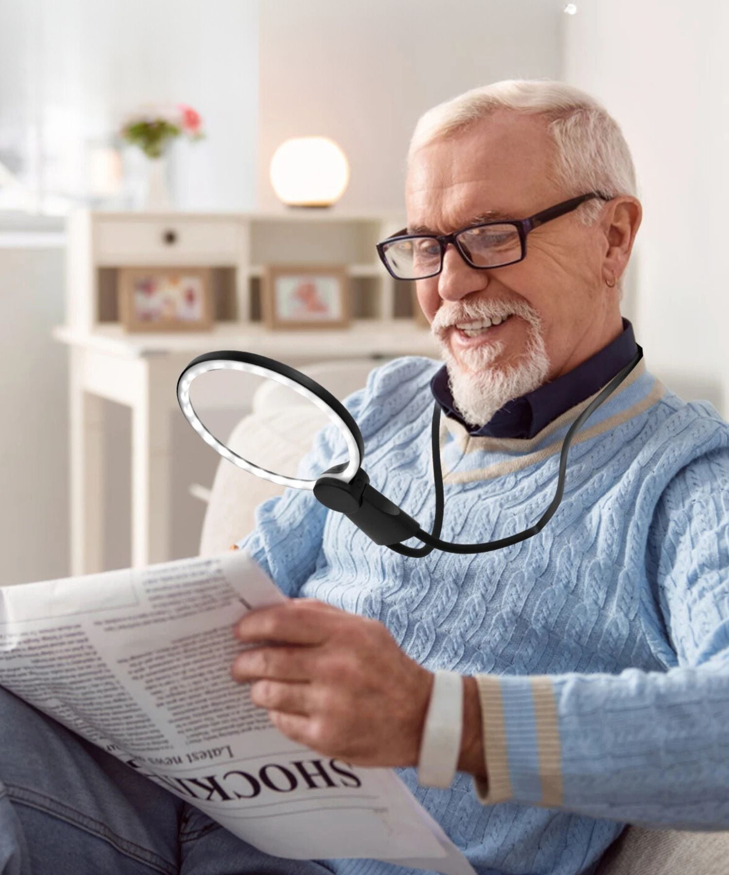 Loupe Éclairée sur Pied